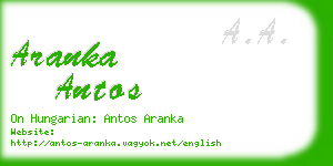 aranka antos business card